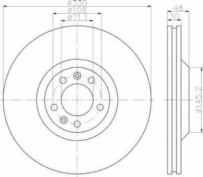 HELLA PAGID 8dd355110781 -  Тормозной диск
